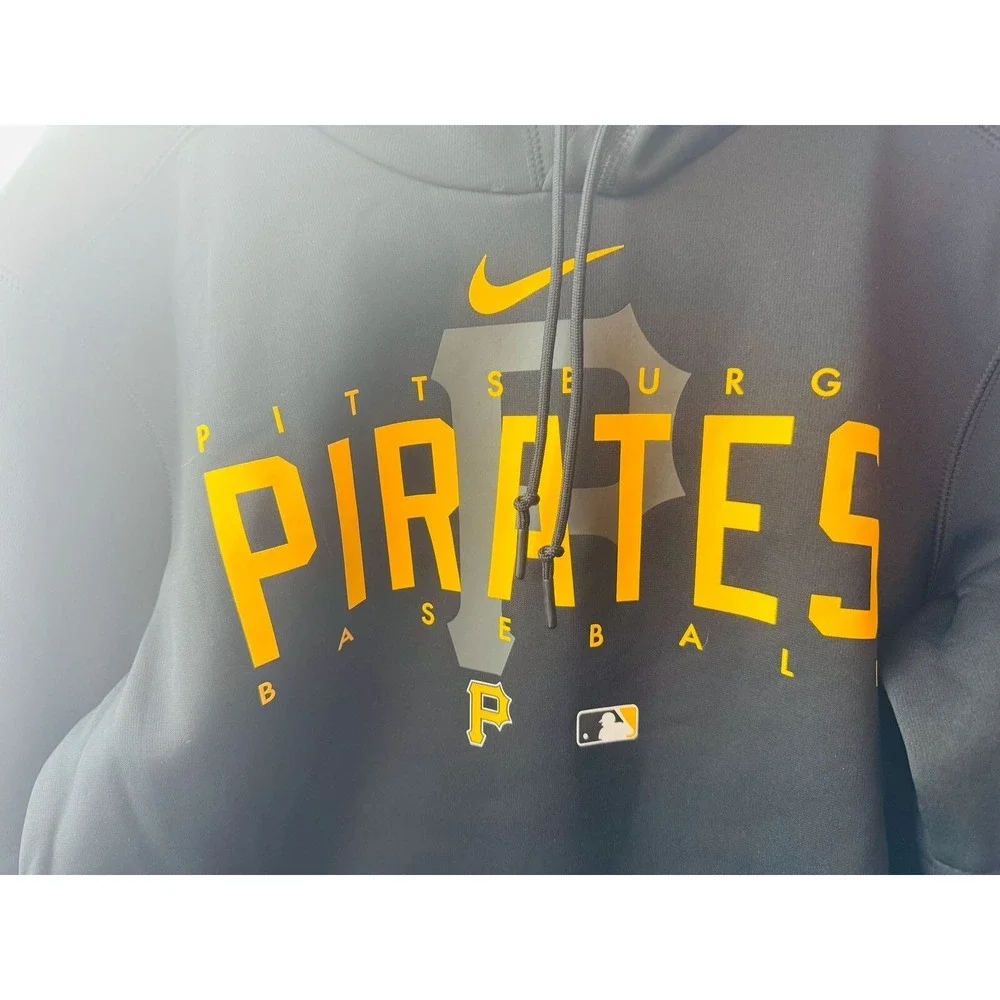 Pittsburgh Pirates Nike Authentic Collection‎ Black Gold Hoodie XL Pre-Owned
